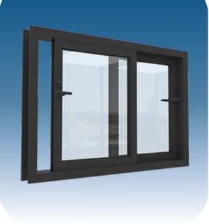 Ventana de aluminio con apertura corrediza