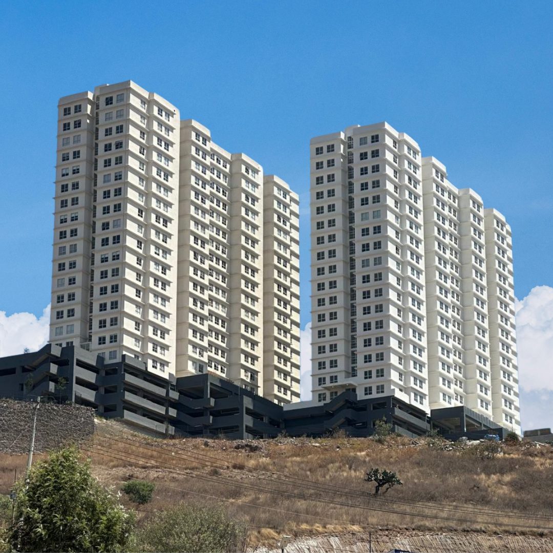 Torres residenciales con ventanas y cancelería de aluminio de Escalumex