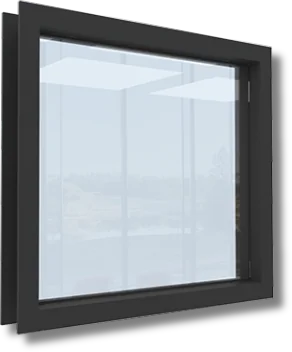 Ventana fija de aluminio para fachada